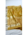 Handloom Kora silk Saree-Yellow